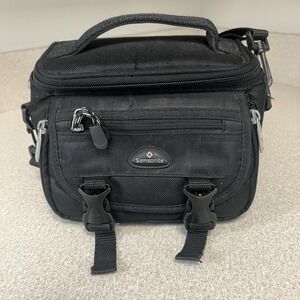 Samsonite Small Camera Bag or Camcorder Bag Compartments divisions Compact Black